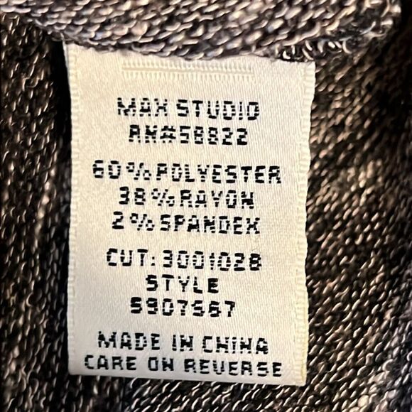 Max Studio Black/Grey/White Heathered Asymmetrical Swing Dress Size M - Picture 13 of 13